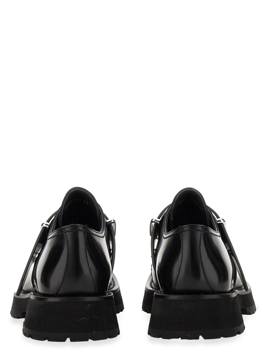 ALEXANDER McQUEEN Studded Derby Dress Shoes Loafer with Rubber Sole - 3 CM