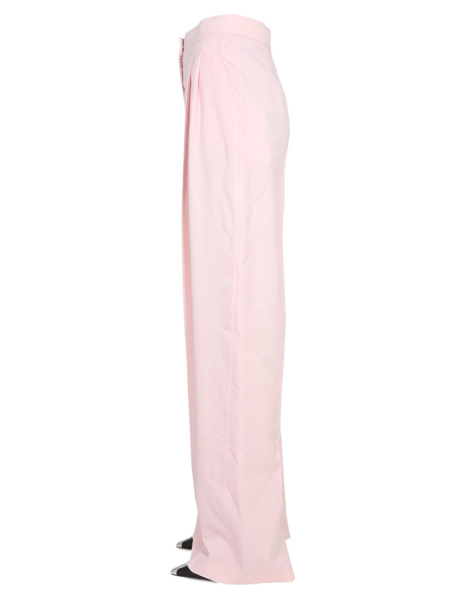 ALEXANDER McQUEEN Wide Leg Trousers with Concealed Front Closure