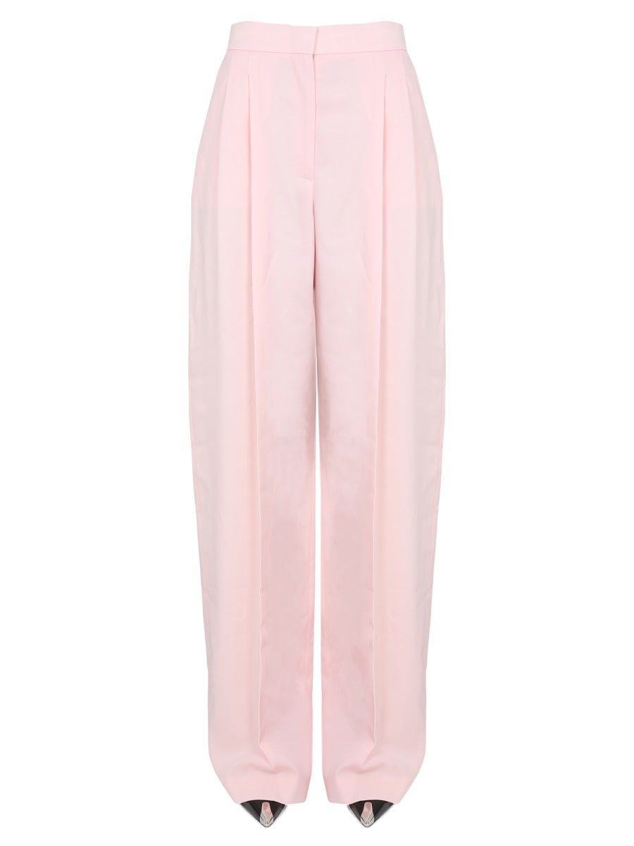 ALEXANDER McQUEEN Wide Leg Trousers with Concealed Front Closure