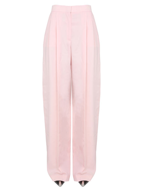 ALEXANDER McQUEEN Wide Leg Trousers with Concealed Front Closure