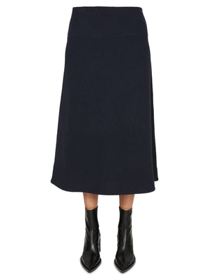 JIL SANDER Flared Wool Skirt for Women - Fall/Winter 2025