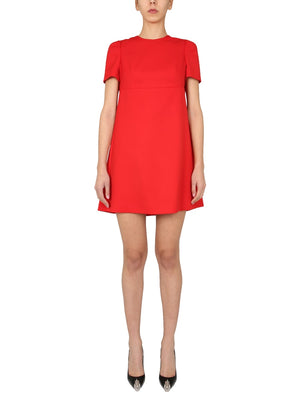 ALEXANDER MCQUEEN Elegant Mini Dress with Flowing Cape