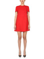 ALEXANDER MCQUEEN Elegant Mini Dress with Flowing Cape