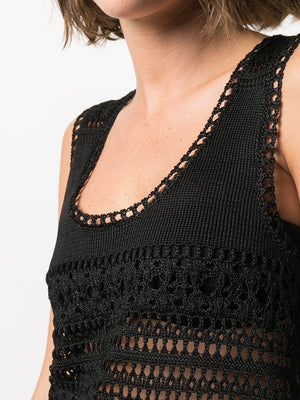 SAINT LAURENT Women's Loose Crochet Tank Top