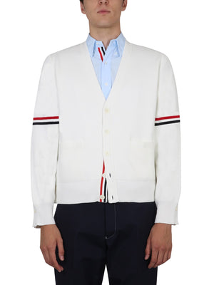 THOM BROWNE V-Neck Cardigan for Men - Spring/Summer 2025