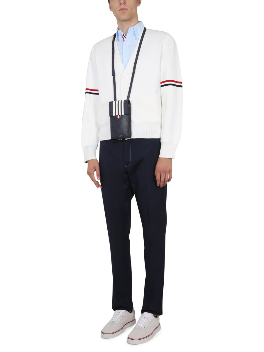 THOM BROWNE V-Neck Cardigan for Men - Spring/Summer 2025