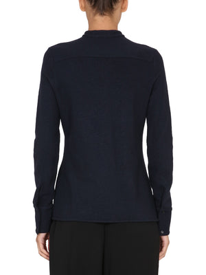 JIL SANDER Classic Mandarin Collar Shirt with Pockets