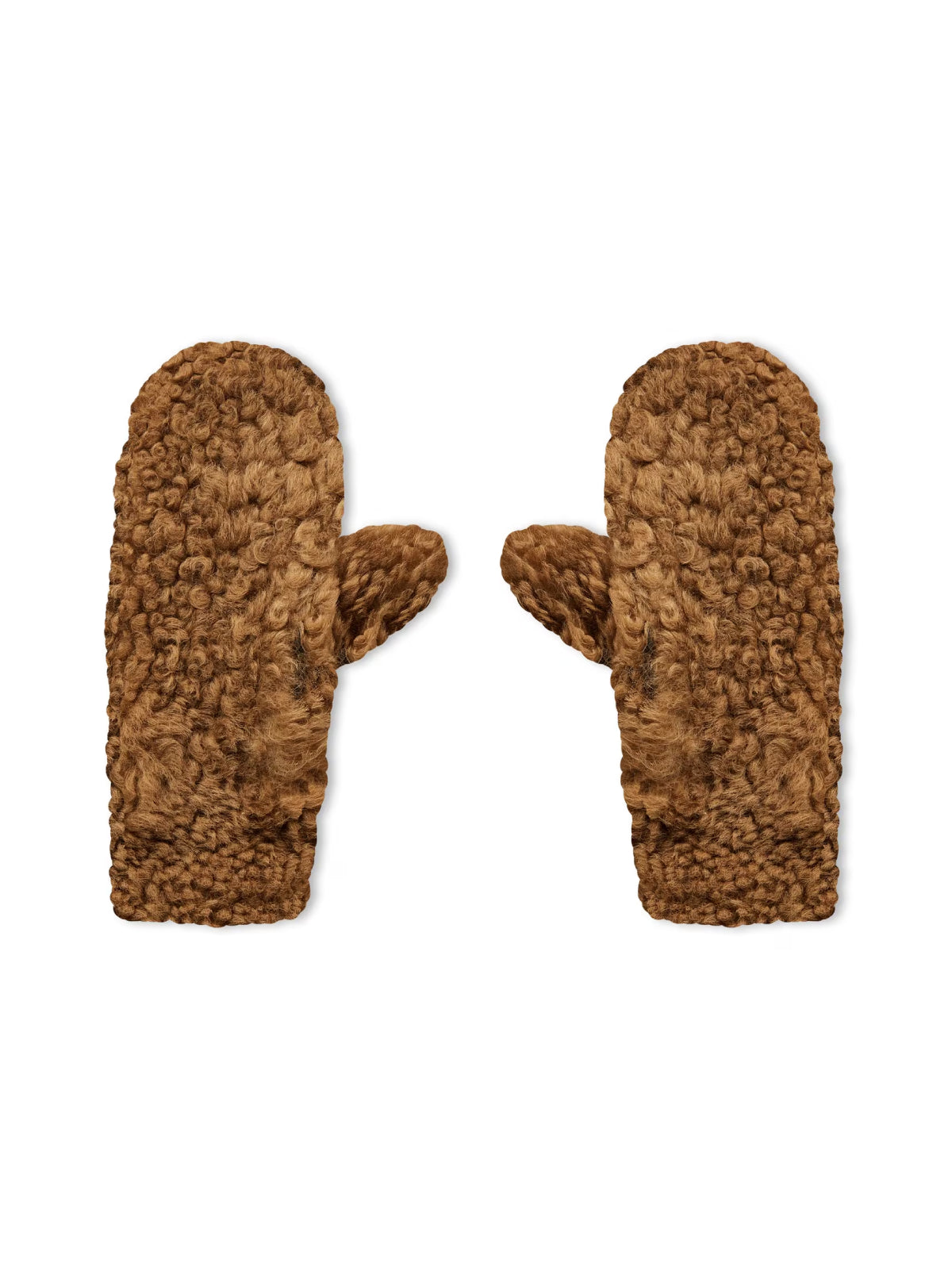 BOTTEGA VENETA Teddy Shearling and Leather Logo Gloves