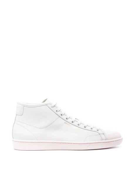 SAINT LAURENT Men's Mid-Top Logo Sneakers