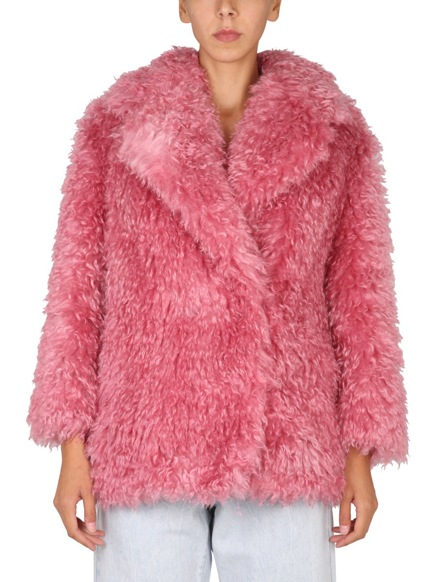 BECAGLI SINCE 1994 Classic Wide Lapel Mohair Fur Coat