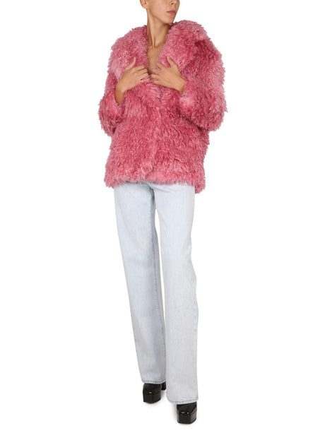 BECAGLI SINCE 1994 Classic Wide Lapel Mohair Fur Coat