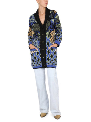 ETRO Women's V-Neck Jacquard Knit Jacket