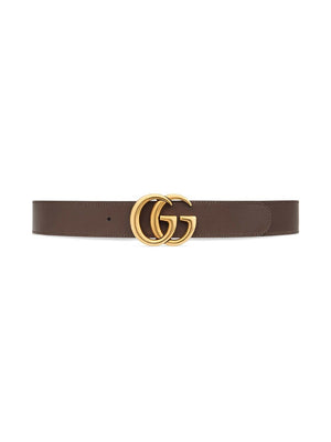 GUCCI Reversible Leather and Fabric Belt - 3.5 cm Height