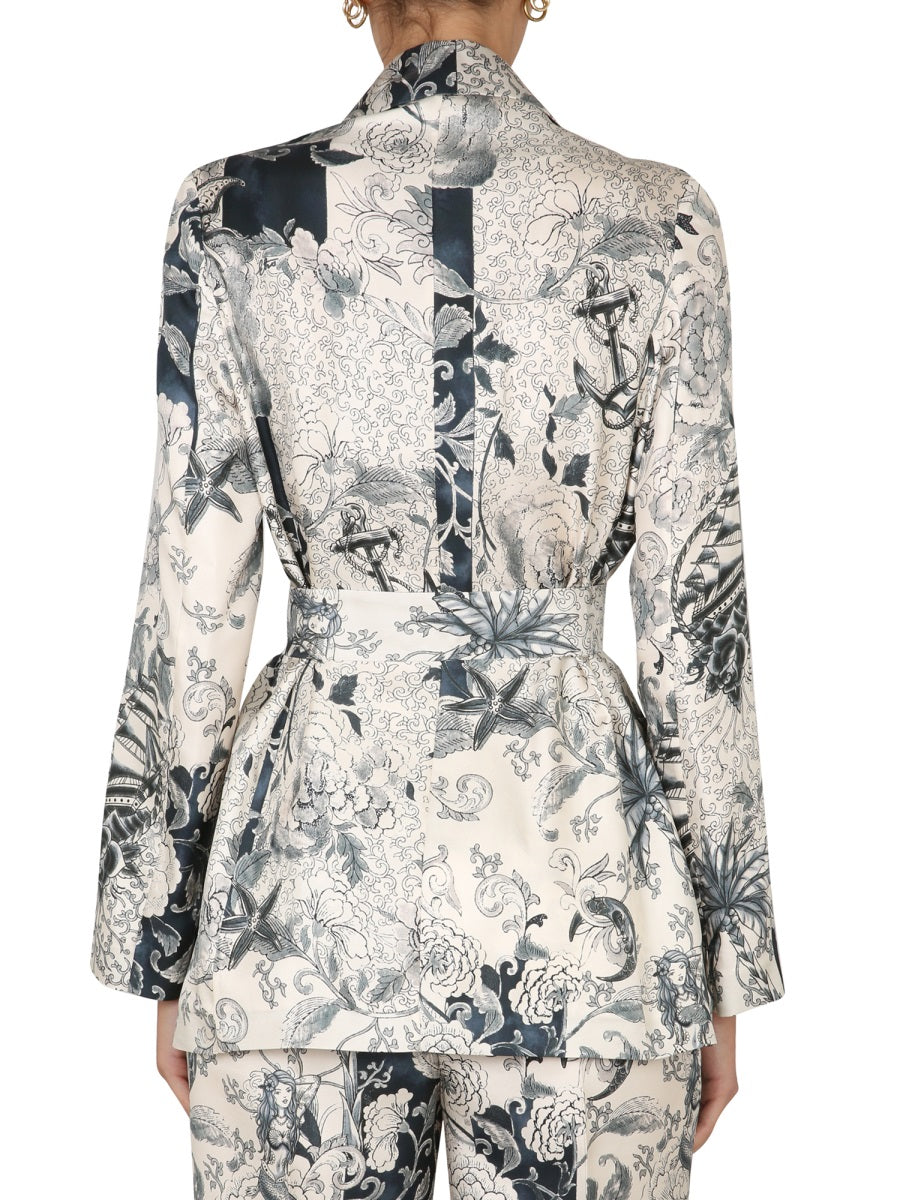 ETRO Women's Mini Kimono Jacket with Adjustable Belt