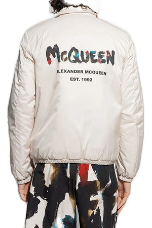 ALEXANDER MCQUEEN SS23メンズストーン/ミックスカラーグラフィティブルゾンジャケット