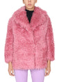 BECAGLI SINCE 1994 Classic Wide Lapel Mohair Fur Coat