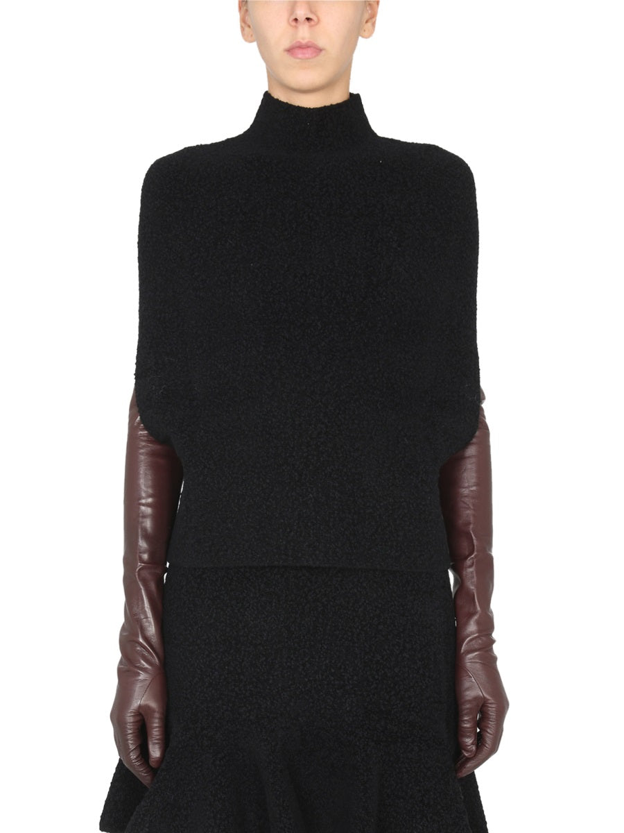 JIL SANDER Women's Knit Top with Concealed Back Zipper Closure