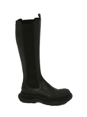 ALEXANDER MCQUEEN Knee-High Tread Slick Boots for Women