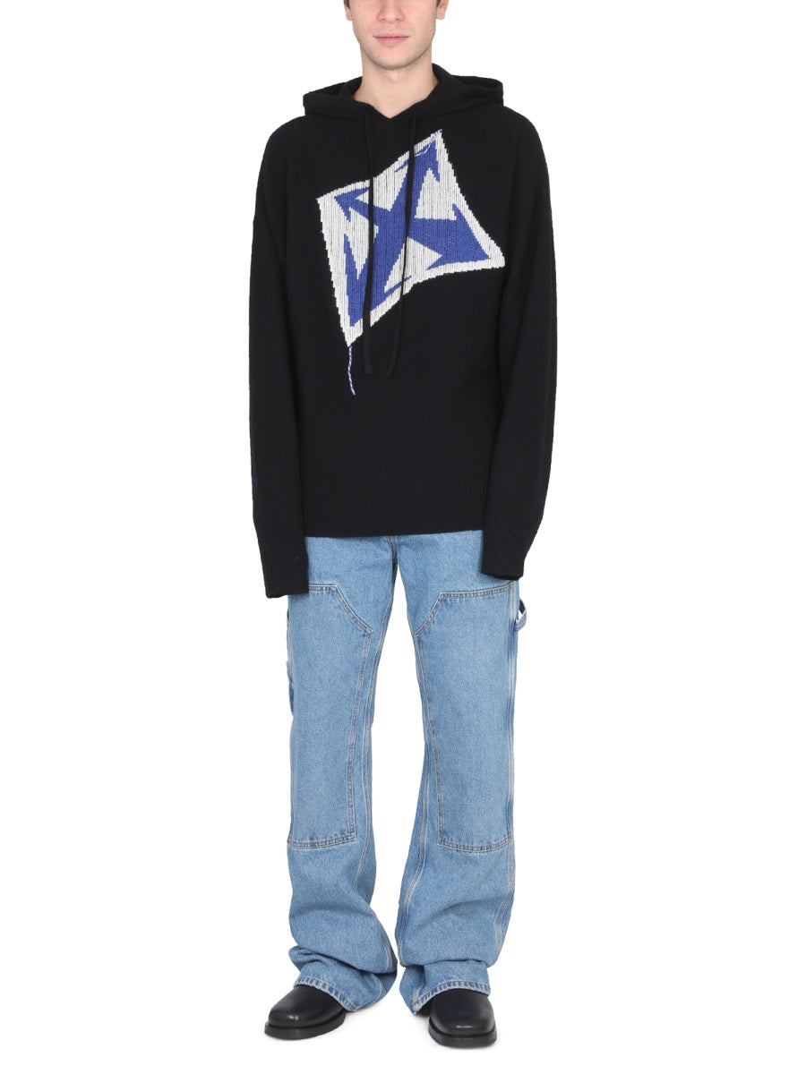 OFF-WHITE Thunder Arrow Hooded T-Shirt