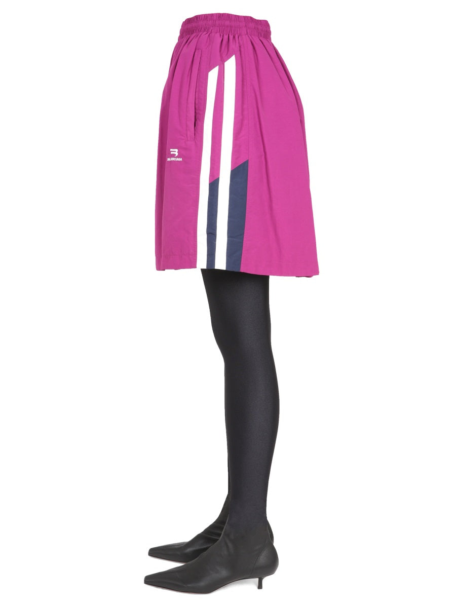 BALENCIAGA Sporty Mini Skirt with Elastic Waist and Pockets