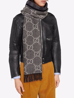 GUCCI GG Jacquard Wool Scarf