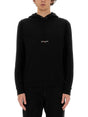 SAINT LAURENT Logo Print Cotton Sweatshirt - Size L