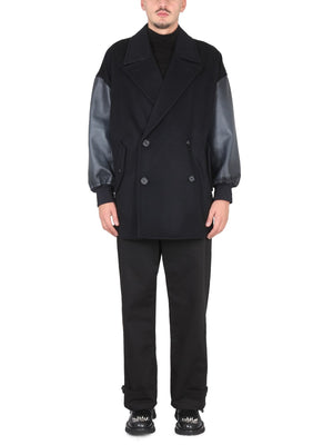 ALEXANDER McQUEEN Soft-Shouldered Caban with Notched Lapels