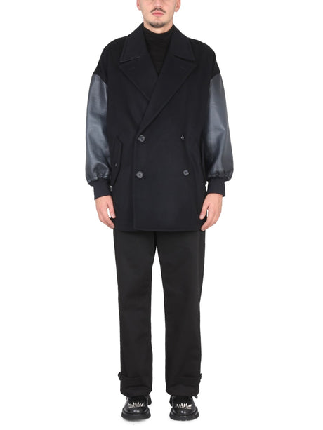 ALEXANDER McQUEEN Soft-Shouldered Caban with Notched Lapels