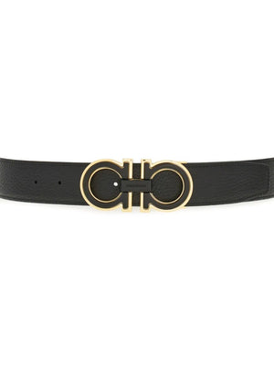 Ferragamo Double Finish Buckle Reversible Gancini Hook Belt