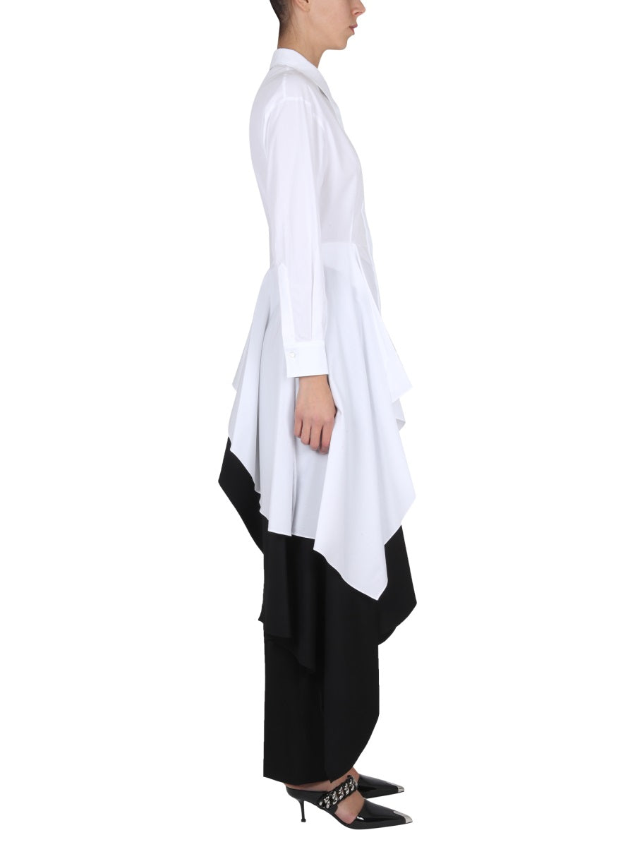 ALEXANDER McQUEEN Asymmetric Button-Down Shirt for Women - FW22 Collection