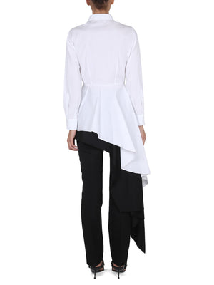 ALEXANDER McQUEEN Asymmetric Button-Down Shirt for Women - FW22 Collection