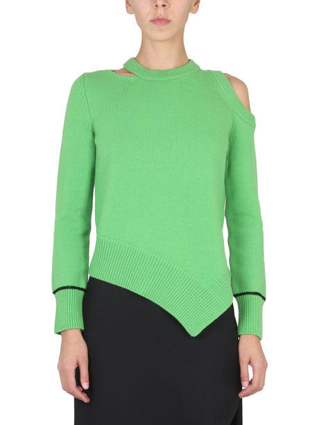 ALEXANDER McQUEEN Shoulder-Baring Knit Sweater