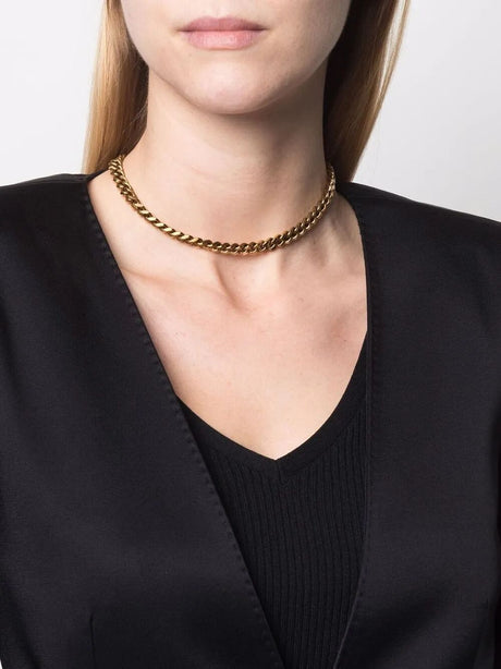 SAINT LAURENT Medium Curb Chain Metal Necklace