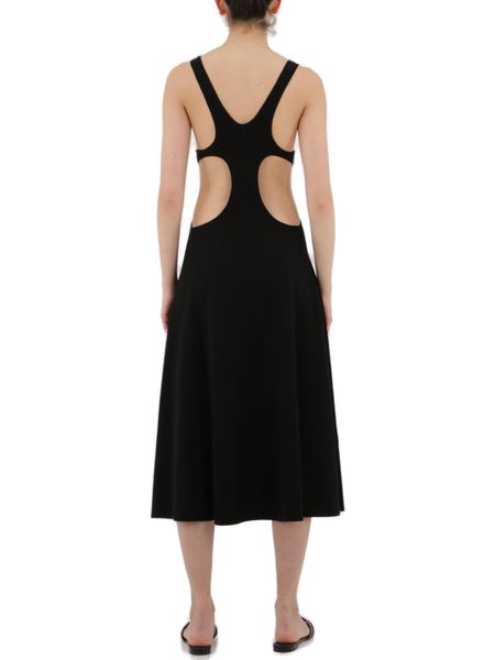 SAINT LAURENT Sleeveless Cut-Out A-Line Dress - Size S