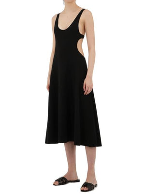 SAINT LAURENT Sleeveless Cut-Out A-Line Dress - Size S