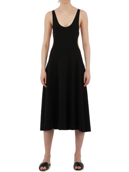 SAINT LAURENT Sleeveless Cut-Out A-Line Dress - Size S