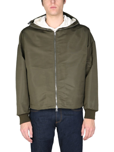 ALEXANDER MCQUEEN Blake Painting Jacket with Hooded High Neck - Men's Outerwear