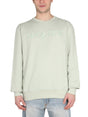 ALEXANDER MCQUEEN Men's Cross Neck Logo Embroidered Sweatshirt