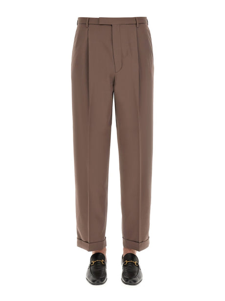 GUCCI Classic Men's Pants with Signature Label