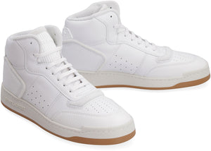 SAINT LAURENT High-Top Leather Sneakers for Women