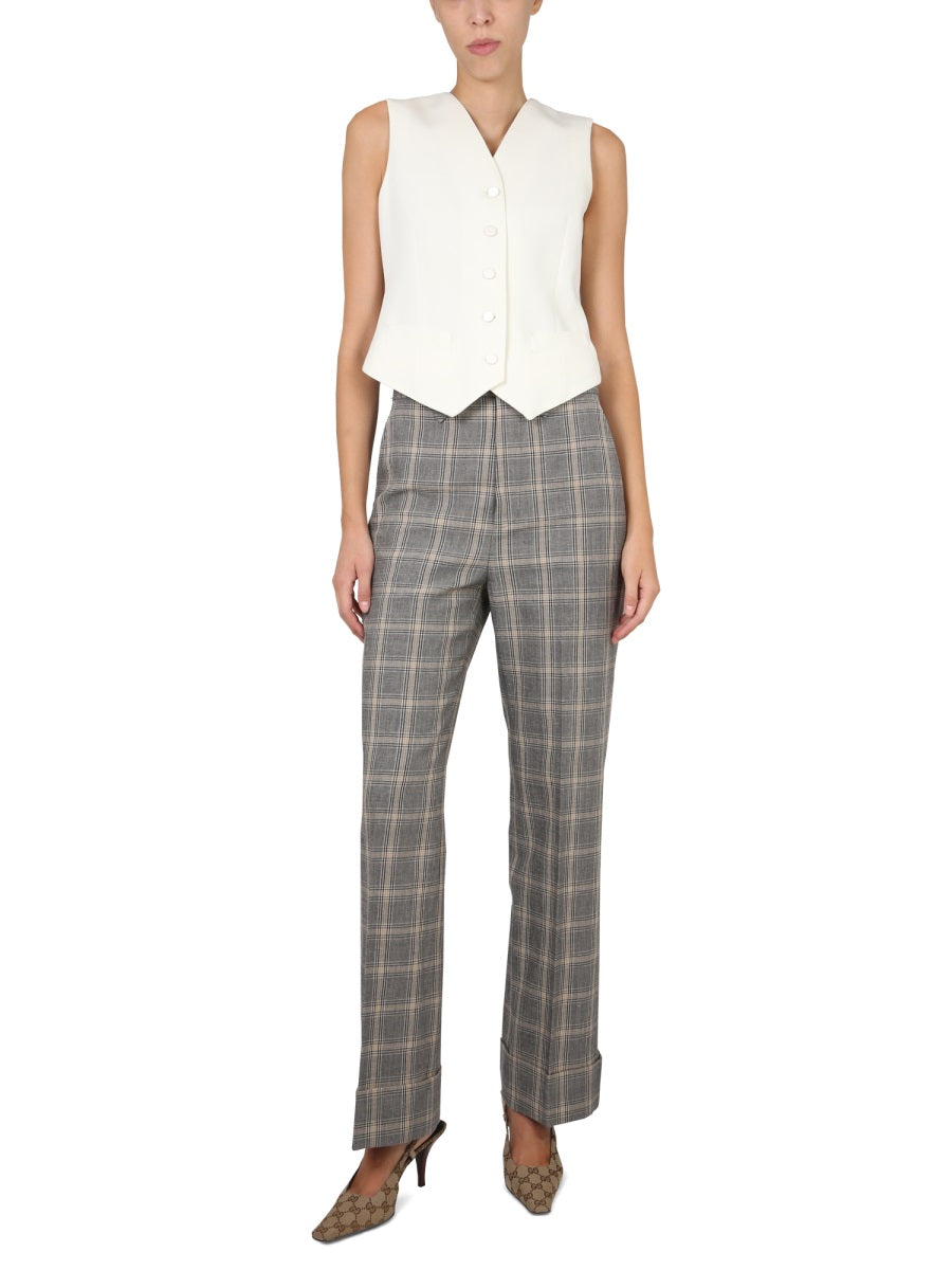 GUCCI Chic Prince of Wales Patterned Pants for Women - Size 691918