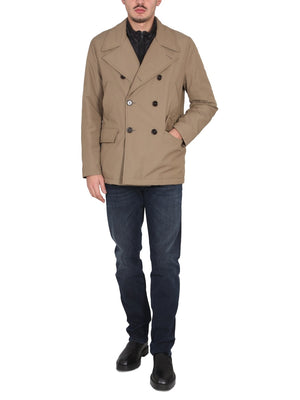 FAY Men's Double Front Peacoat Jacket