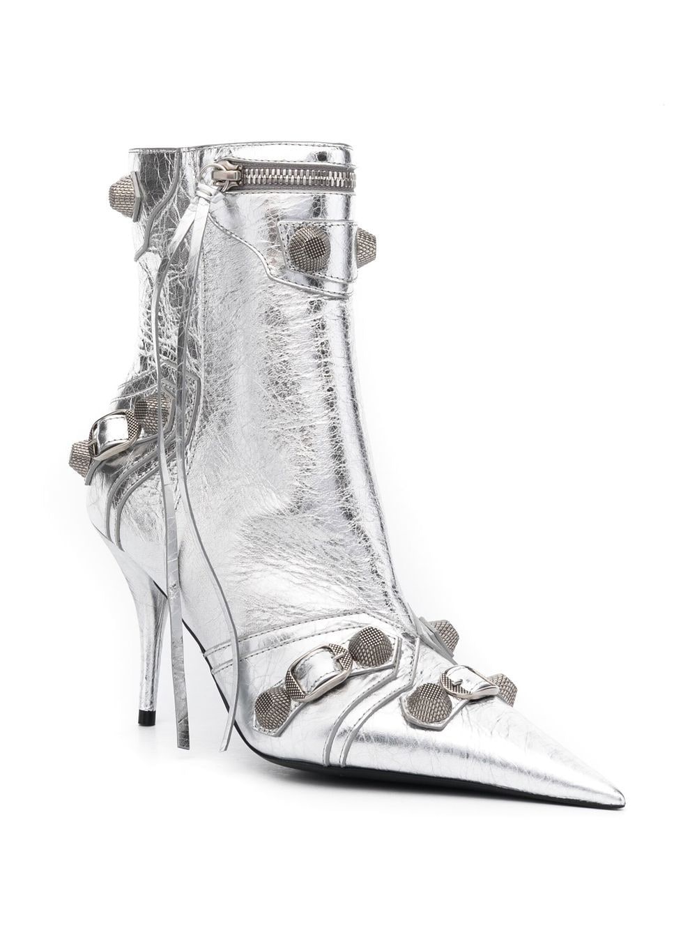 BALENCIAGA High Stiletto Metallic Ankle Boots