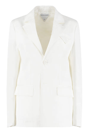 BOTTEGA VENETA Single-Breasted Cotton Blazer for Women