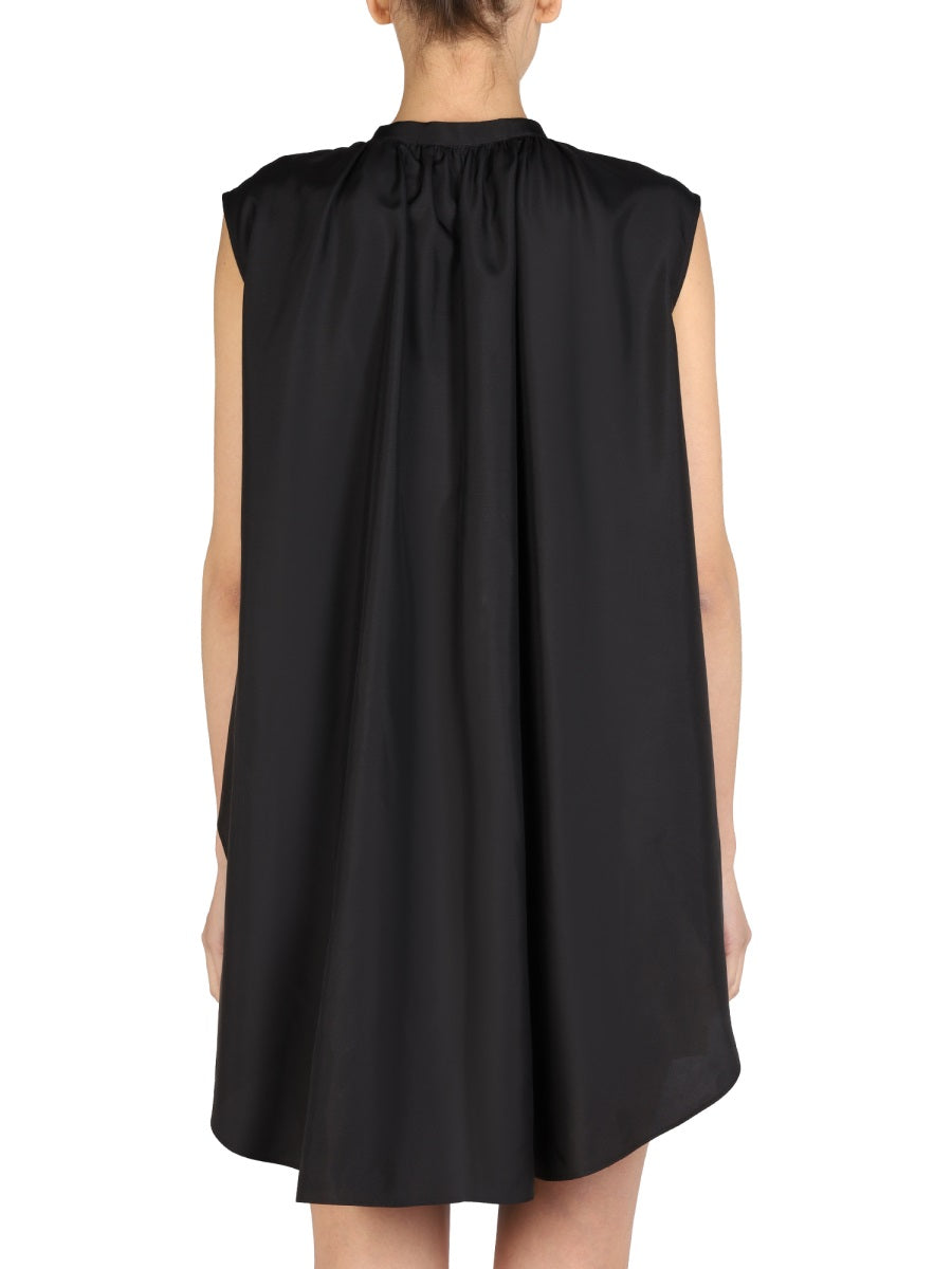 ALEXANDER MCQUEEN Chic Mini Silk Blouse with Korean Collar