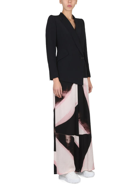 ALEXANDER McQUEEN High Waist Brushstroke Graphic Pants