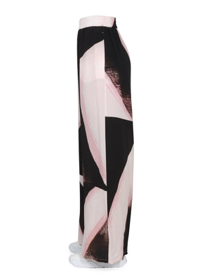 ALEXANDER McQUEEN High Waist Brushstroke Graphic Pants