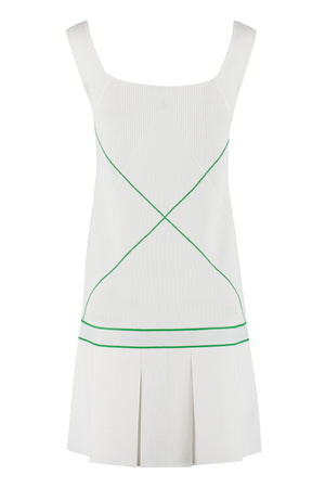 BOTTEGA VENETA White Pleated Knit Dress from Salon 03 Collection