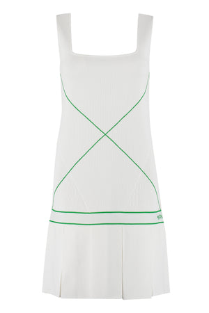 BOTTEGA VENETA White Pleated Knit Dress from Salon 03 Collection