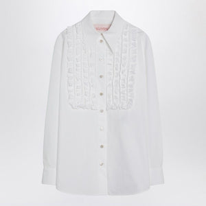 VALENTINO Women's Ruffled Cotton Poplin Shirt